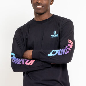 Spectrum Long Sleeve Tee | Black-Aqua Blue