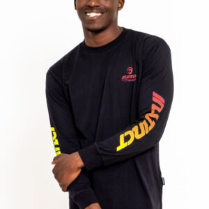 Spectrum Long Sleeve Tee | Black-Sunset Orange